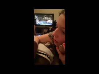 sucks a black man and talks to her husband on the phone (russian wife cheats on cuckold cuckold